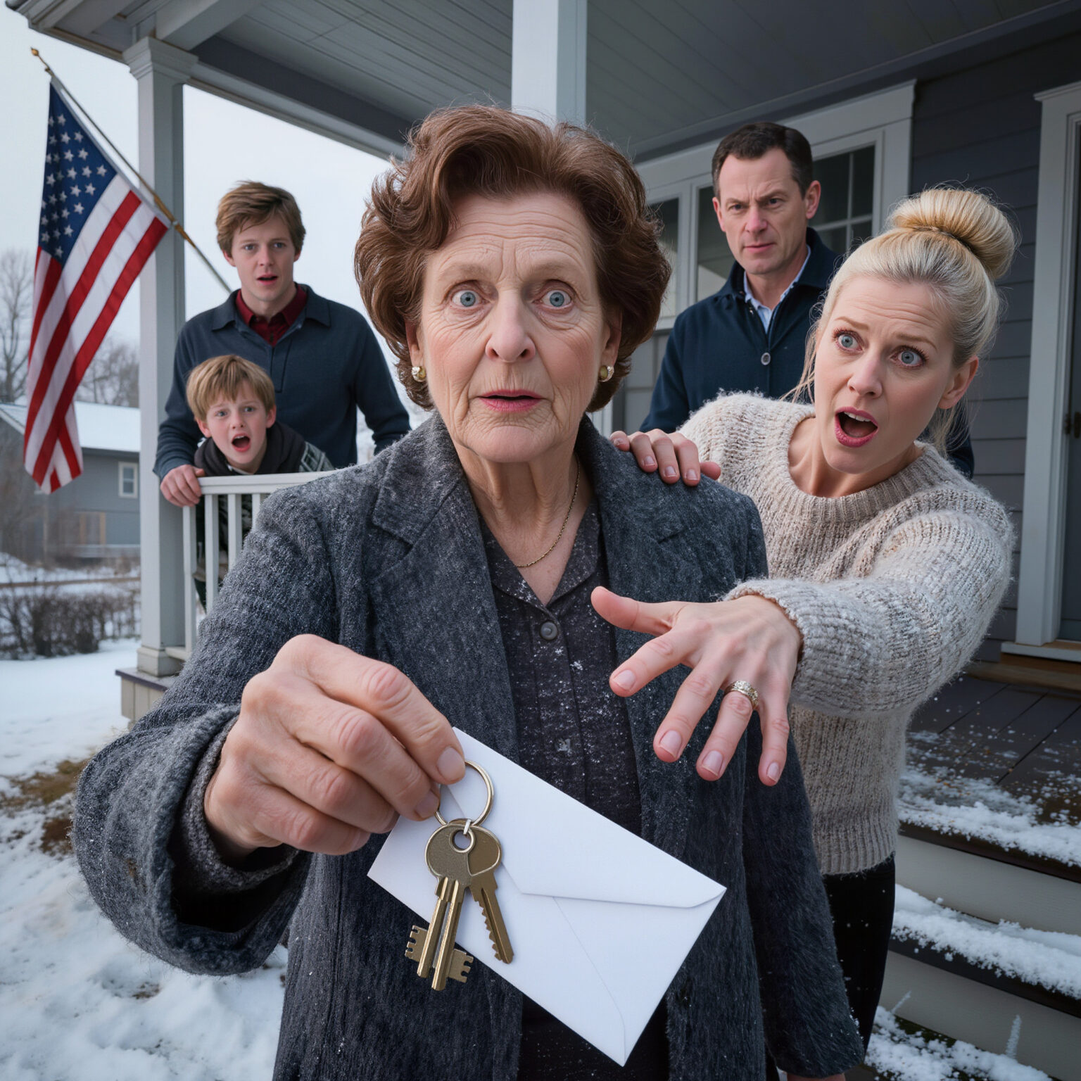 Min datter aflyste min juleinvitation og sagde: “Mor, du passer ikke ind til denne fest. Kom ikke. Du er bare en byrde.” Jeg sad der og stirrede chokeret på min telefon. Så aflyste jeg alle hendes betalinger og hendes billeasing. Tyve minutter senere, da tvangsauktionsagenten dukkede op, begyndte hun at råbe.