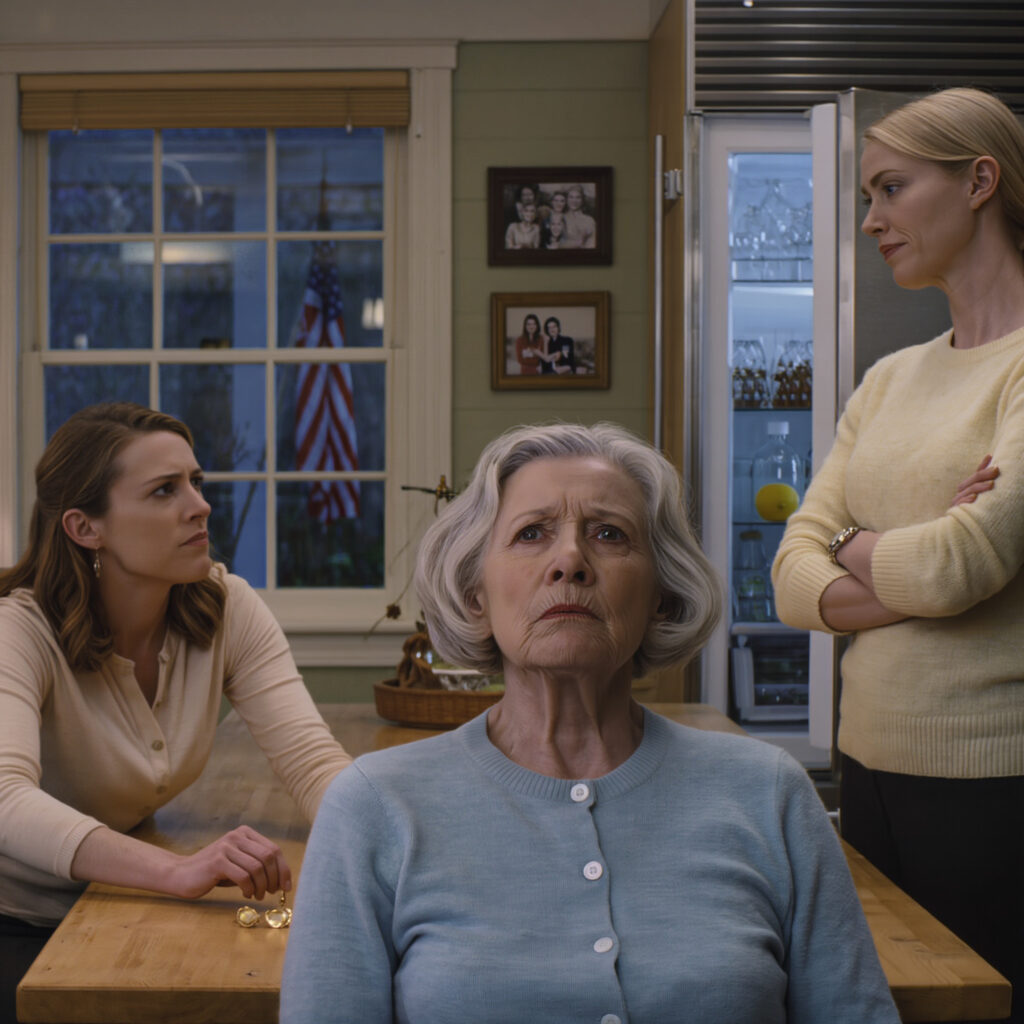 Min datter fandt mig siddende i mørket og hviskede: “Mor, hvorfor er der ingen mad i huset? Får du ikke 10.000 dollars hver måned?” Min svigerdatter krøllede læben sammen til et svagt, koldt smil og sagde roligt: ​​”Det er mig, der styrer alle pengene i dette hus.” Min datter fjernede langsomt sine øreringe … og i det øjeblik syntes hele rummet at forandre sig.