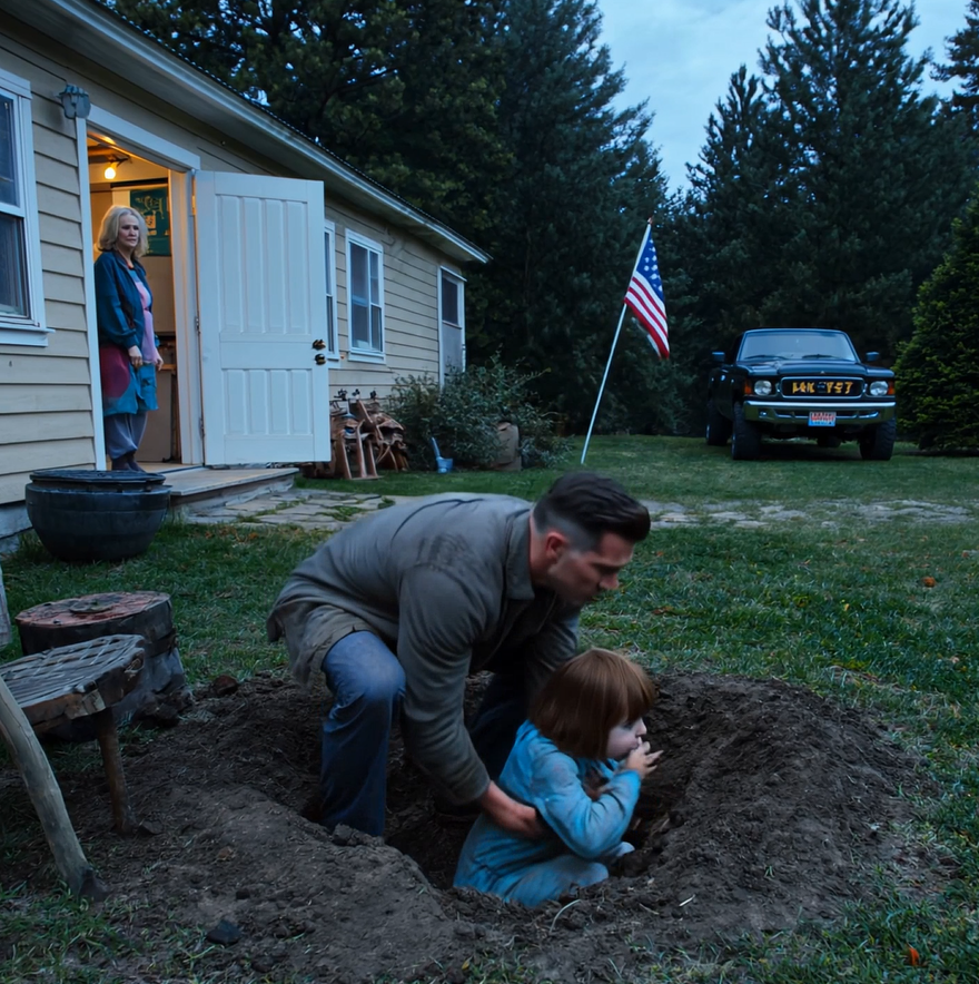 Jeg kom hjem fra udsendelse tre dage for tidligt og fandt min datter forsvundet fra sit værelse. Min kone påstod, at hun var hos bedstemor, men da jeg kørte derhen klokken 2 om natten og opdagede hende grædende i et iskoldt hul i baghaven, fordi “slemme piger sover i grave”, tryglede hun mig om ikke at kigge i det andet hul – men det gjorde jeg, og det, jeg så, ændrede alt.