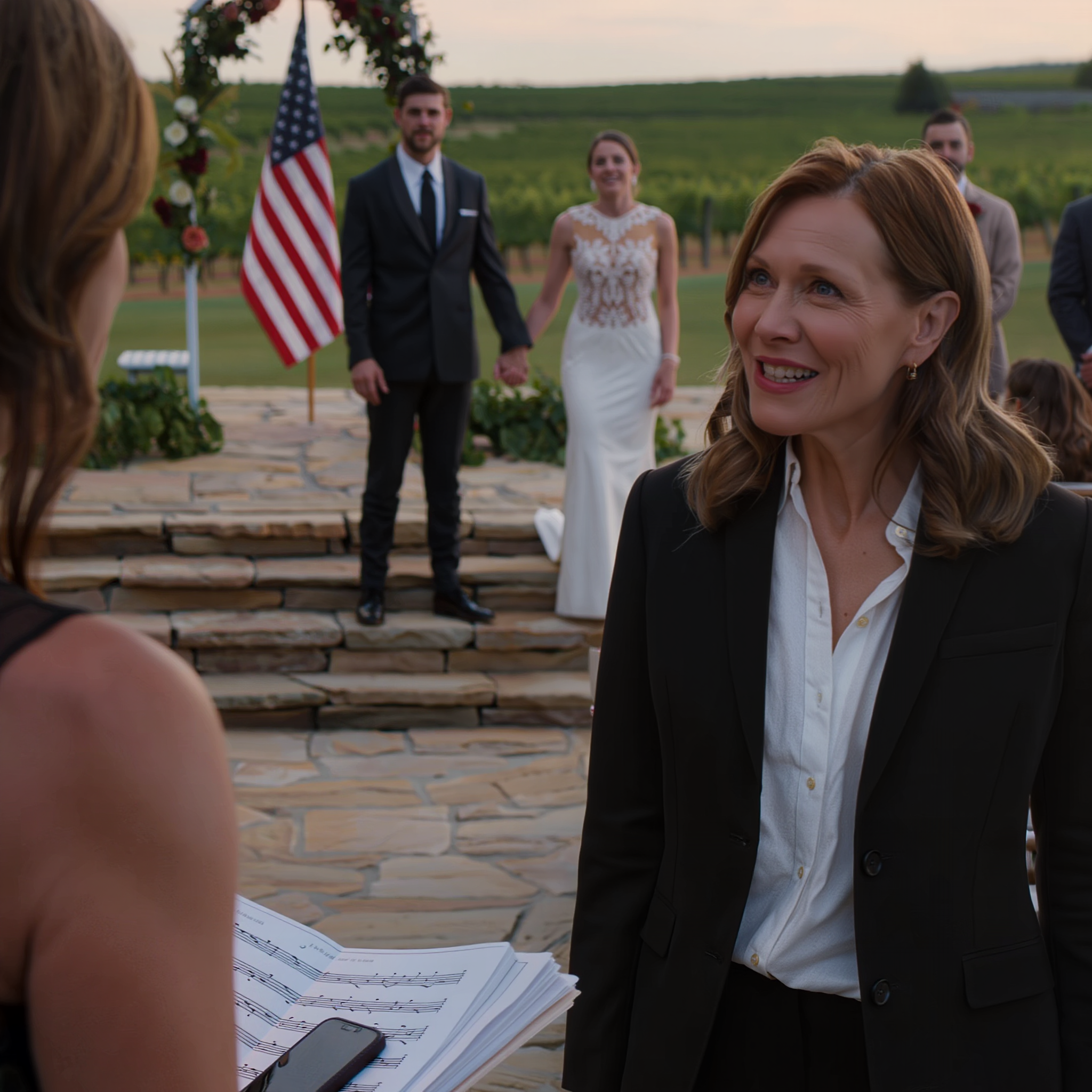 Til min bryllupsprøve i vingården dukkede min søster op i min specialfremstillede kjole, hakkede sin arm om min forlovedes og lo over, at de skulle giftes den aften, mens min mor klappede og sagde, at hun så bedre ud i hvidt, end jeg nogensinde havde gjort – jeg smilede bare, tog min telefon frem, og hele stengården blev stille.