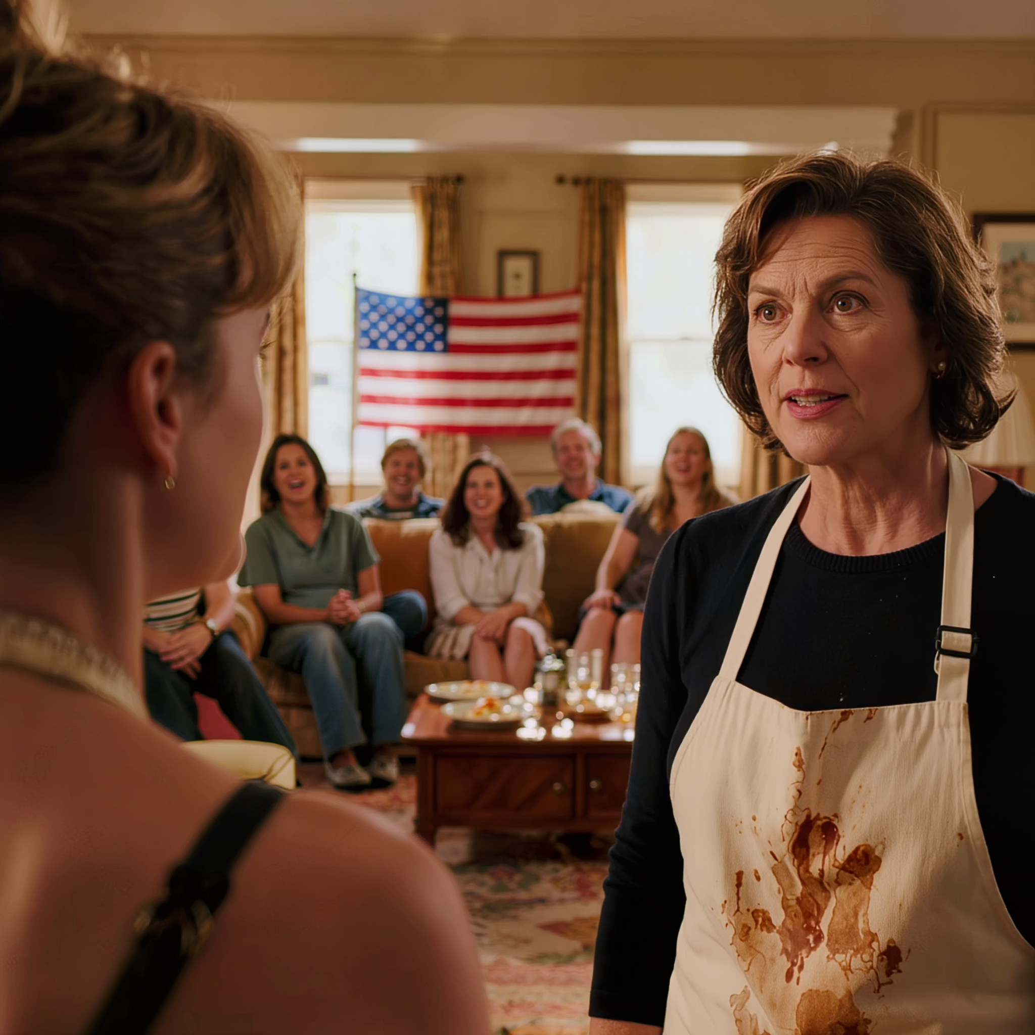 Mine forældre fik mig til at lave mad og gøre rent hele weekenden til min søsters 50-gæsters fødselsdagsfest, så grinede min mor lige foran alle og sagde, at jeg var den eneste uden et “rigtigt job”. Jeg satte stille og roligt stakken med tallerkener ned, gik ud af døren, og mindre end en time senere ringede min søster i panik, fordi en gæst den aften lige havde efterladt hele familien lamslået.