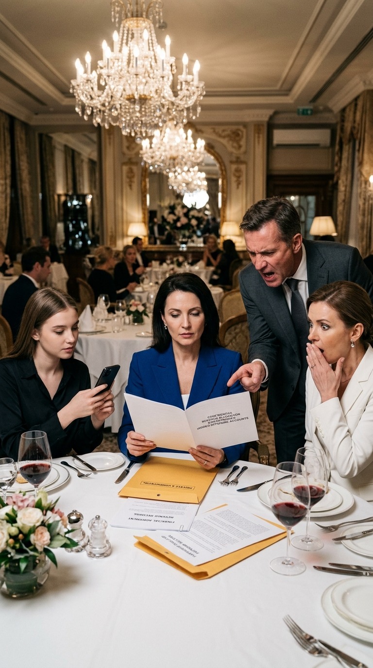 Mine hænder rystede ikke, da jeg læste deres afvisningsbrev på den femstjernede restaurant. Søsters telefon optog mit forventede sammenbrud. Mine forældre så på med tilfredse øjne. Så rakte jeg ud efter min egen kuvert. De ville have mit sammenbrud.