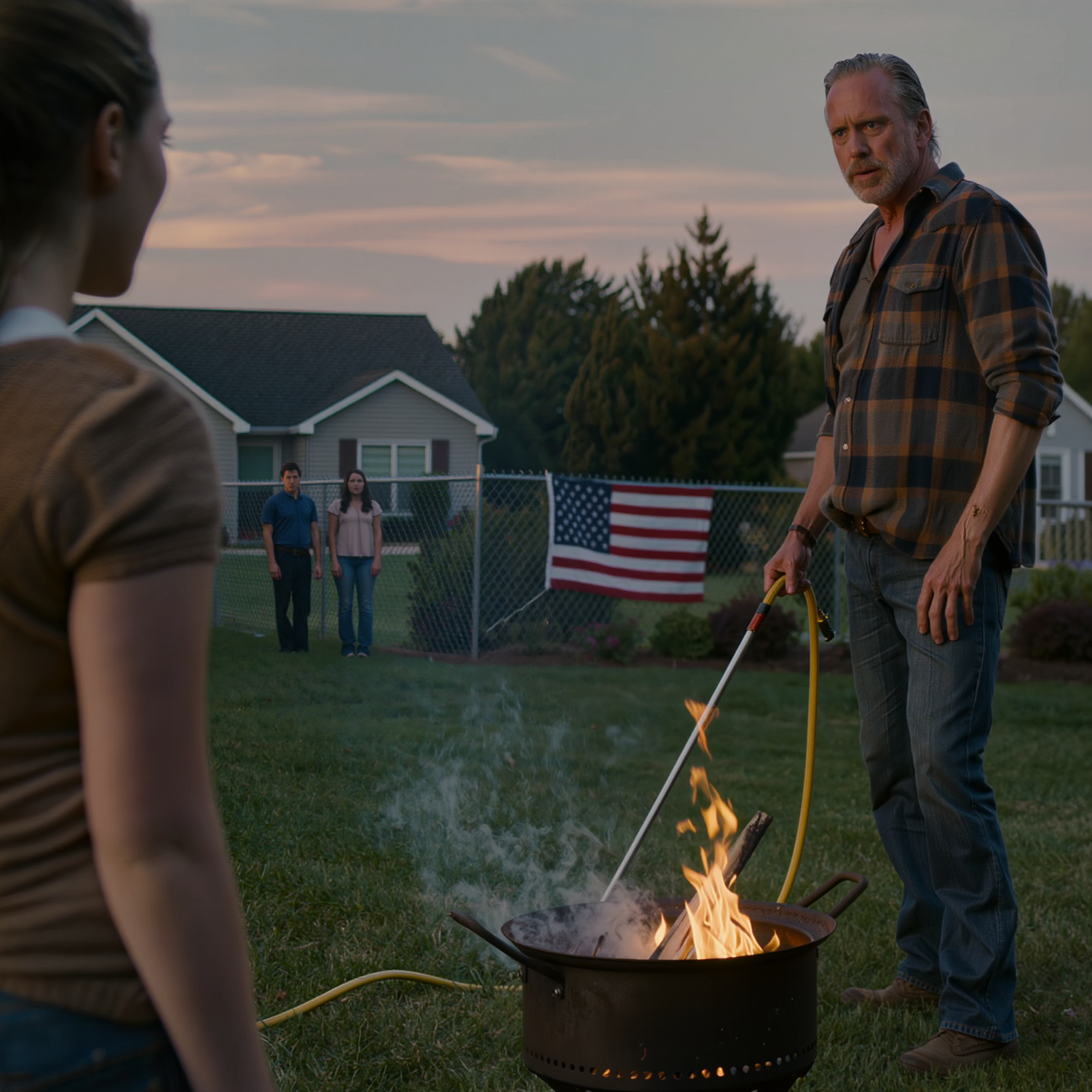 Da jeg var 17 i Dayton, Ohio, stablede min far mit tøj, mine skitsebøger og endda det tæppe, min bedstemor havde lavet, på en brændeovn i baghaven, mens han stadig holdt haveslangen med den ene hånd, så græsset ikke ville sætte sig fast, og så sagde han koldt: “Det er, hvad der sker, når du ikke adlyder mig.” Jeg så bare røgen stige op og forblev tavs. Seks år senere foretog jeg præcis ét opkald og sagde til ham: “Tjek din postkasse.” Den aften fik en hvid kuvert ham til at kollapse på fortrappen.