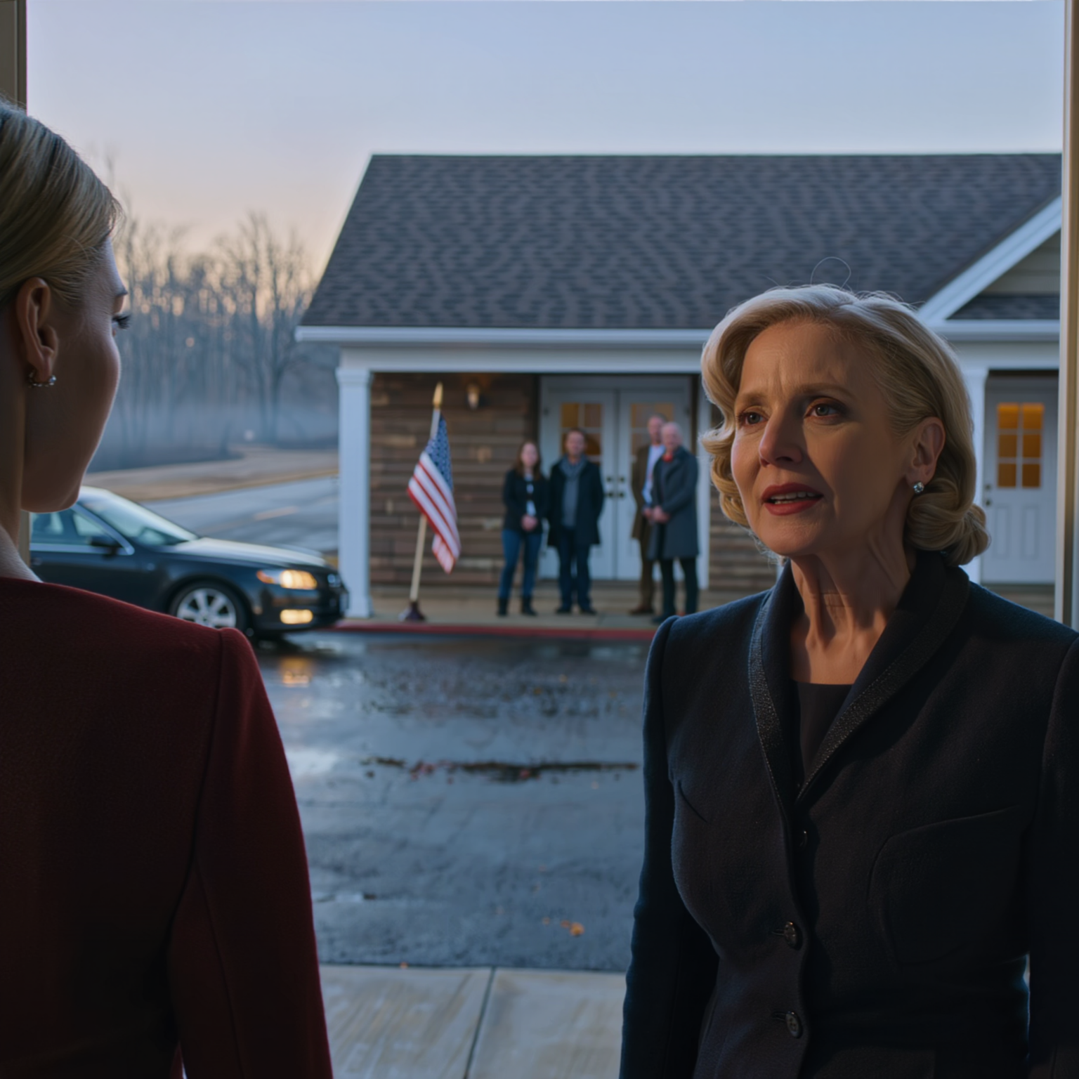 Min velhavende bedstemor fik øje på mig og min 6-årige datter uden for St. Bridg Family Shelter en vintermorgen. Hun spurgte direkte: “Hvorfor bor I ikke i jeres hus på Hawthorne Street?” Jeg frøs til. “Hvilket hus?” Tre dage senere dukkede jeg op til en eksklusiv familiebegivenhed, og mine forældre blev blege, da de så min bedstemor komme ind med en fremmed og en tyk mappe.