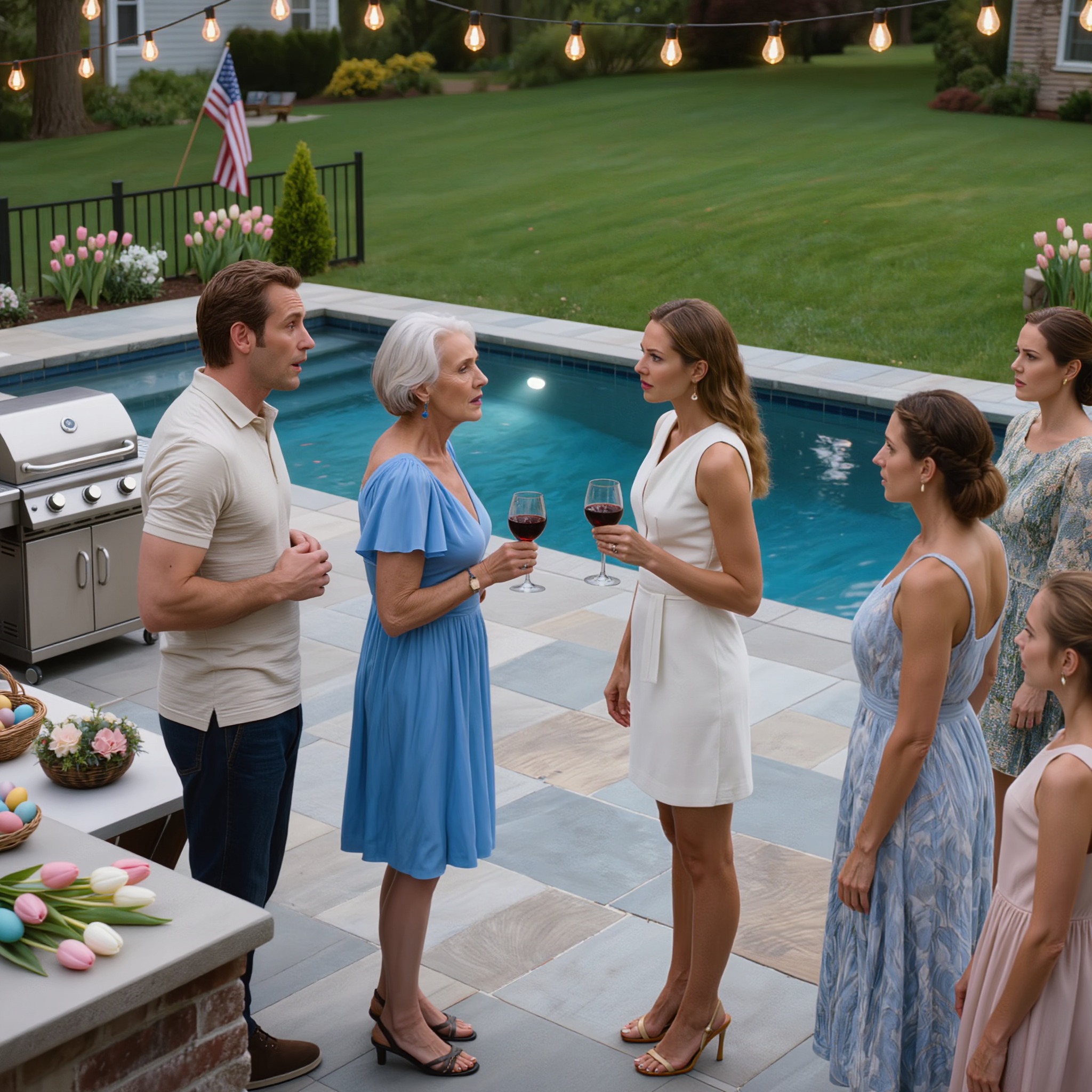 Til poolpartyet kiggede min svigerdatter på mig og spurgte: “Hvordan føles det så at være denne families byrde?” Alle grinede – selv min søn. Jeg smilede bare, tog en slurk af min drink og sagde: “Interessant spørgsmål. Hvordan føles det at vide, at man har præcis to uger tilbage i mit hus?”