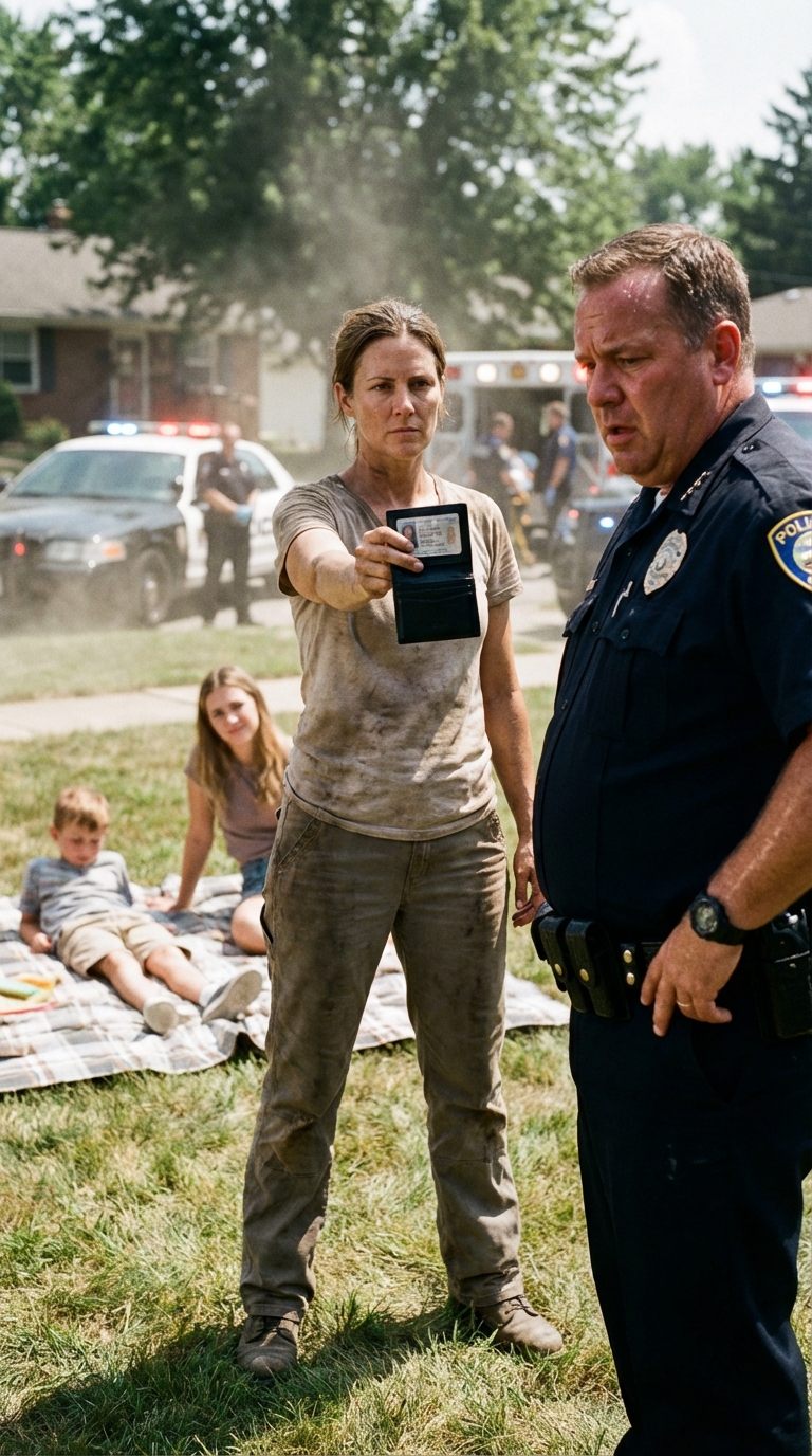 Jeg fortalte aldrig min svigerinde, at jeg var en firestjernet general. For hende var jeg bare en “fiaskosoldat”, mens hendes far var politichef. Ved en familiegrillfest så jeg min Sølvstjerne-medalje smidt direkte i de brændende kul. Min otteårige søn skreg: “Tante Sarah stjal den fra kabinettet!” Svaret kom øjeblikkeligt – en ondskabsfuld lussing i hans ansigt. “Hold kæft, din nysgerrige lille møgunge.” Han kollapsede bevidstløs til jorden. Hun stoppede ikke. “Jeg er træt af den falske ære. En medalje for fiasko.” Jeg ringede til politiet. Hun lo, indtil hendes far knælede og bad om tilgivelse.