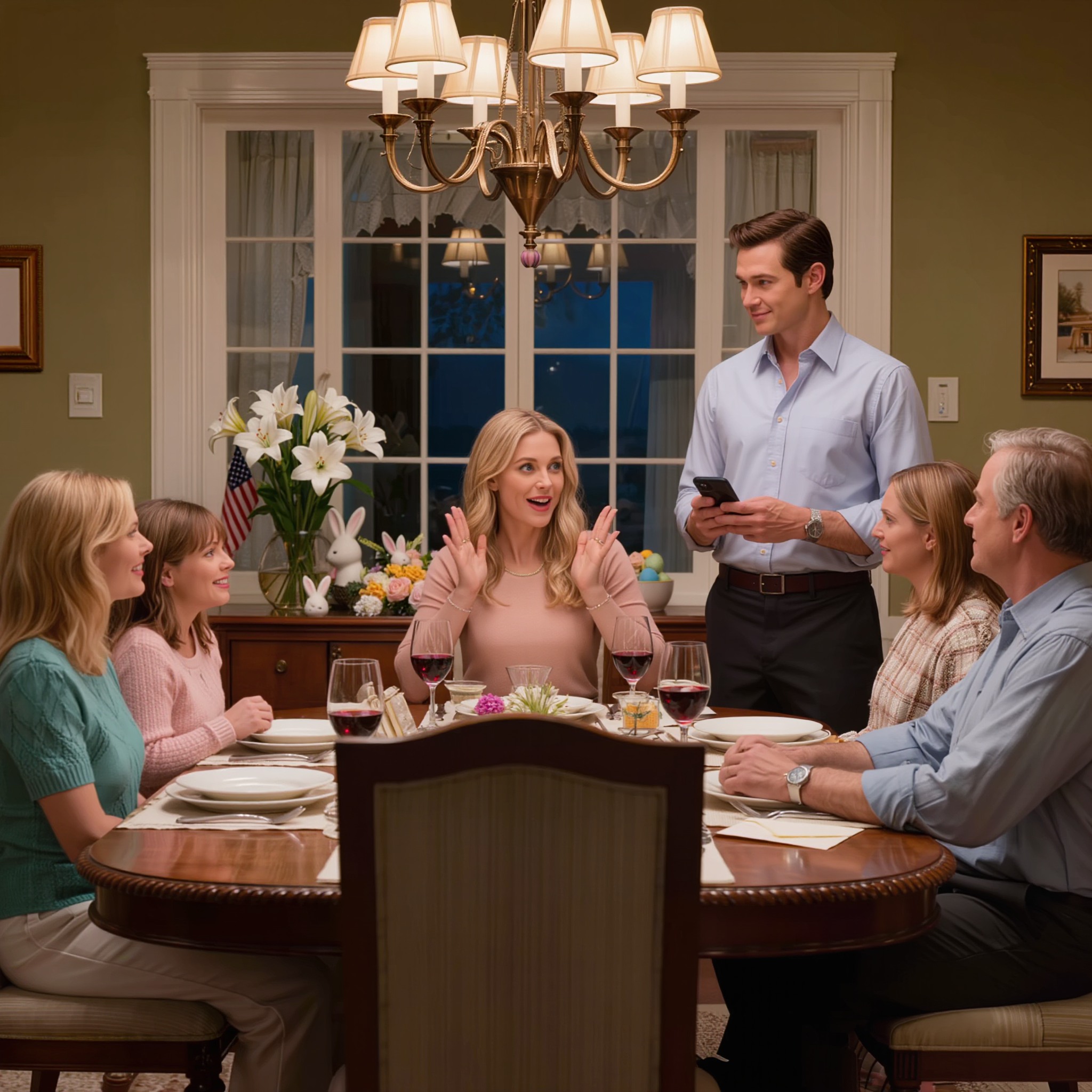 Far sagde, at de havde givet min bryllupsfond til min søster, fordi hun “fortjente den større dag”, og han sagde det, som om jeg skulle takke ham. Jeg græd ikke. Jeg kiggede bare på min forlovede. Han rejste sig op, trak sin telefon frem og stillede et roligt spørgsmål: “Vil du have, at jeg forklarer, hvad jeg egentlig laver til levebrød?” Min søsters smil forsvandt øjeblikkeligt.