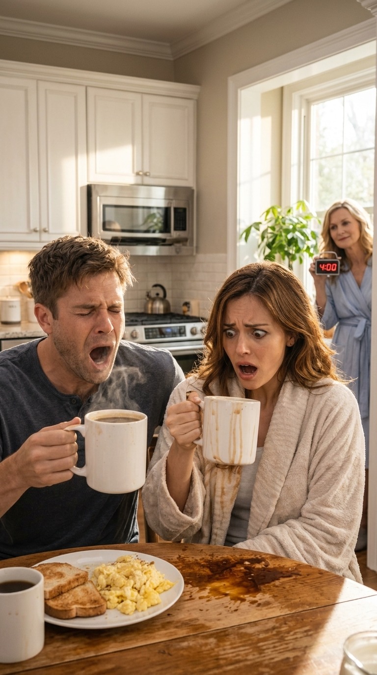 “Min søn fik mig til at stå op klokken 5 for at lave kaffe til hans kone og dække bordet, fordi det var ‘mit job’. Næste dag satte jeg hans vækkeur til klokken 4 og planlagde en lille overraskelse i deres morgenkaffe, som de aldrig vil glemme.”