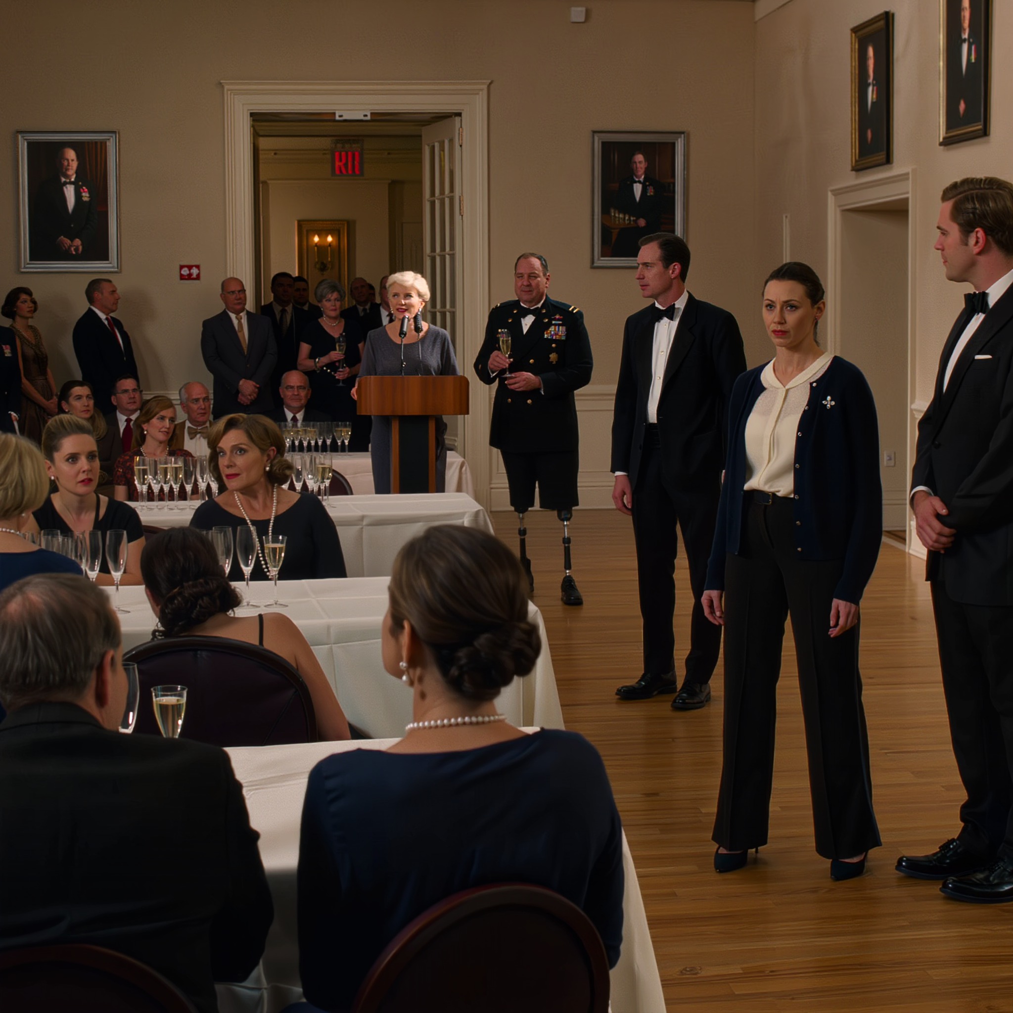 “Min stedmor sagde: ‘Hun har vildledt jer alle.’ Jeg havde holdt tre soldater i live i ni timer på et sammenstyrtet felthospital, selv efter at have tapet mine sårede fingre med en tungespatel. En af disse soldater stod kun tre meter bag hende. Så gik han hen til podiet på en proteseben.”