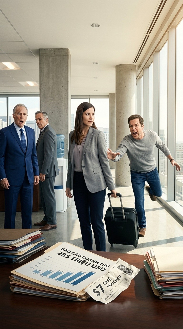 Efter 90-timers arbejdsuger og et rekordstort kvartal på 285 millioner dollars, gav min direktør mig et cafégavekort på 7 dollars og sagde: “Store ting kommer til dem, der knokler.” Jeg smilede. “Du har fuldstændig ret.” Så sendte jeg min opsigelse til lederne via e-mail – og det, der skete derefter, chokerede hele kontoret.