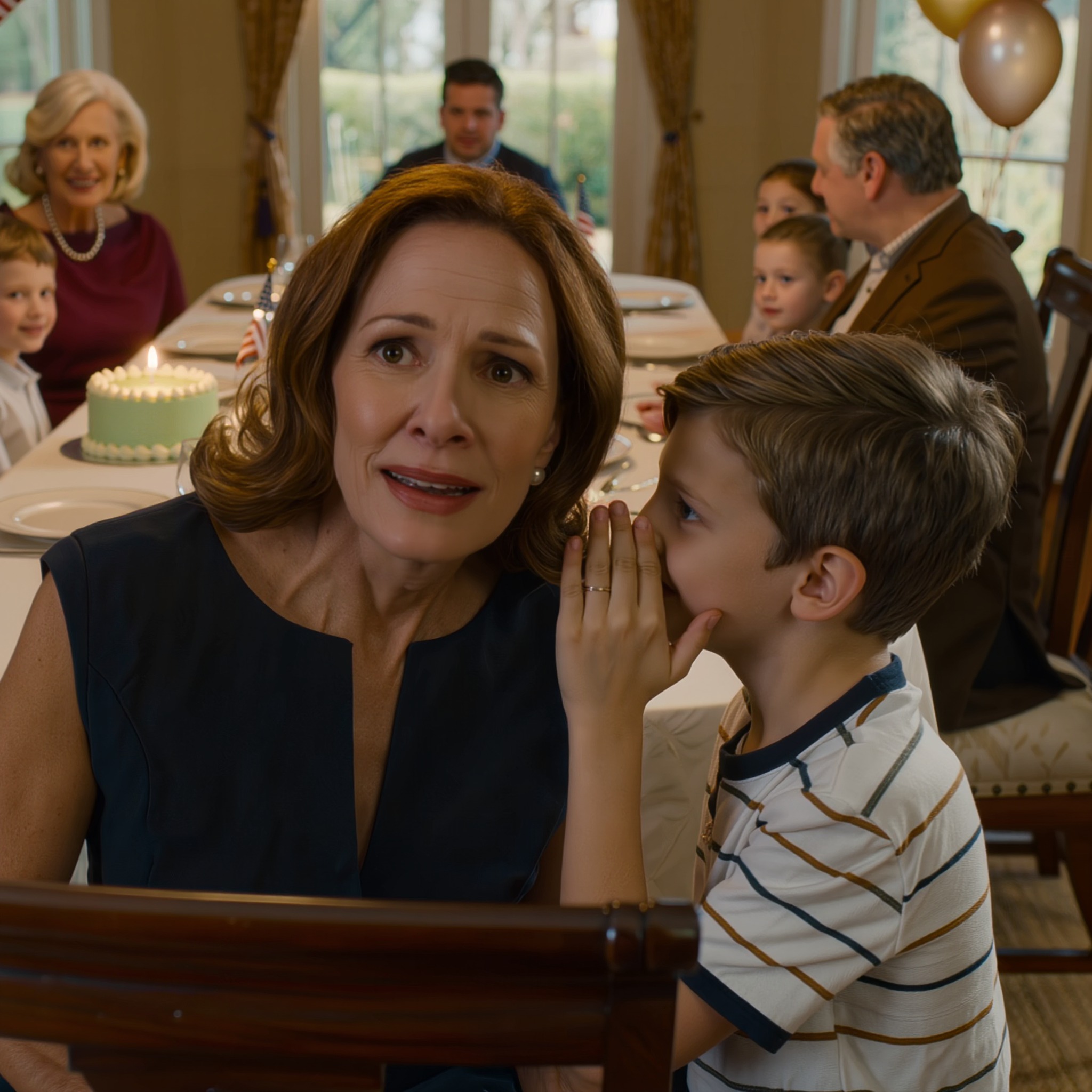 Min søster og hendes mand var værter for min mors 85-års fødselsdag. Jeg troede, det bare var en almindelig fødselsdagsfest. Men da vi var ved at gøre os klar til at tage afsted, lænede min søn sig ind og hviskede: “Hent din taske. Vi skal afsted nu.” Jeg troede, han overreagerede, indtil han låste bildørene og stille sagde: “Der er noget galt.” Ti minutter senere …