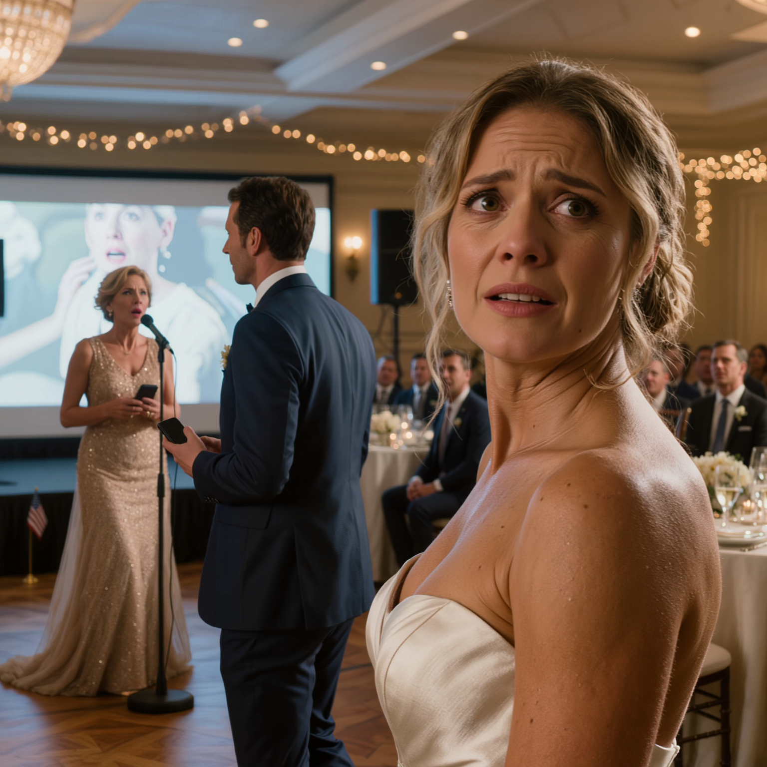 Den aften hvor min mor greb mikrofonen til mit bryllup, og min mand stille rakte ud efter sin telefon