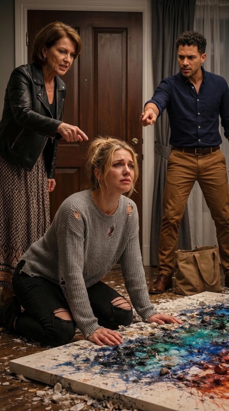 Den dag mit kunstværk til 500.000 dollars blev ødelagt, mistede jeg ikke bare et stykke – jeg mistede pusten, min fremtid og min tro på sikkerhed. Min svigermor dukkede op med et tilfreds smil: “Du stjal min rige advokatsøn, så du fortjener det her.” Men da Daniel kom ind, blev hans stemme kold: “Behold dine 500.000 dollars, mor … du har lige købt dig en retssag på 1 million dollars.”