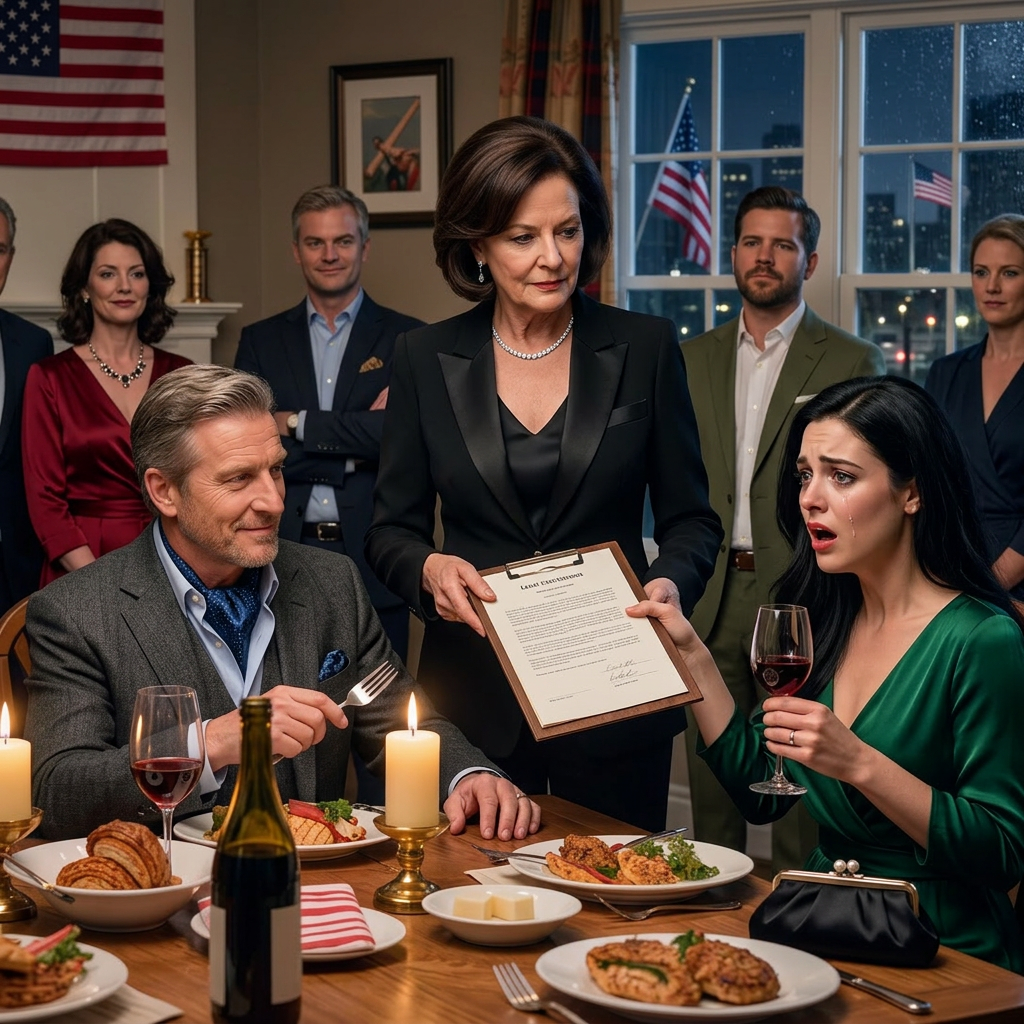 Ved en middagsskål klokken 21:30 hånede min svigerdatter min “arbejdsløshed” – så jeg afslørede roligt, at skødet stod i mit navn, og gav dem 30 dage til at flytte. Det, der fulgte, var ikke bare et familiedrama: skjulte kontantklienter, manglende konti, en forkert sendt sms og et andet ægteskab, der fik hendes polerede smil til at knække. Jeg hævede ikke stemmen. Jeg åbnede bare en fil – og så hendes verden gå i opløsning.