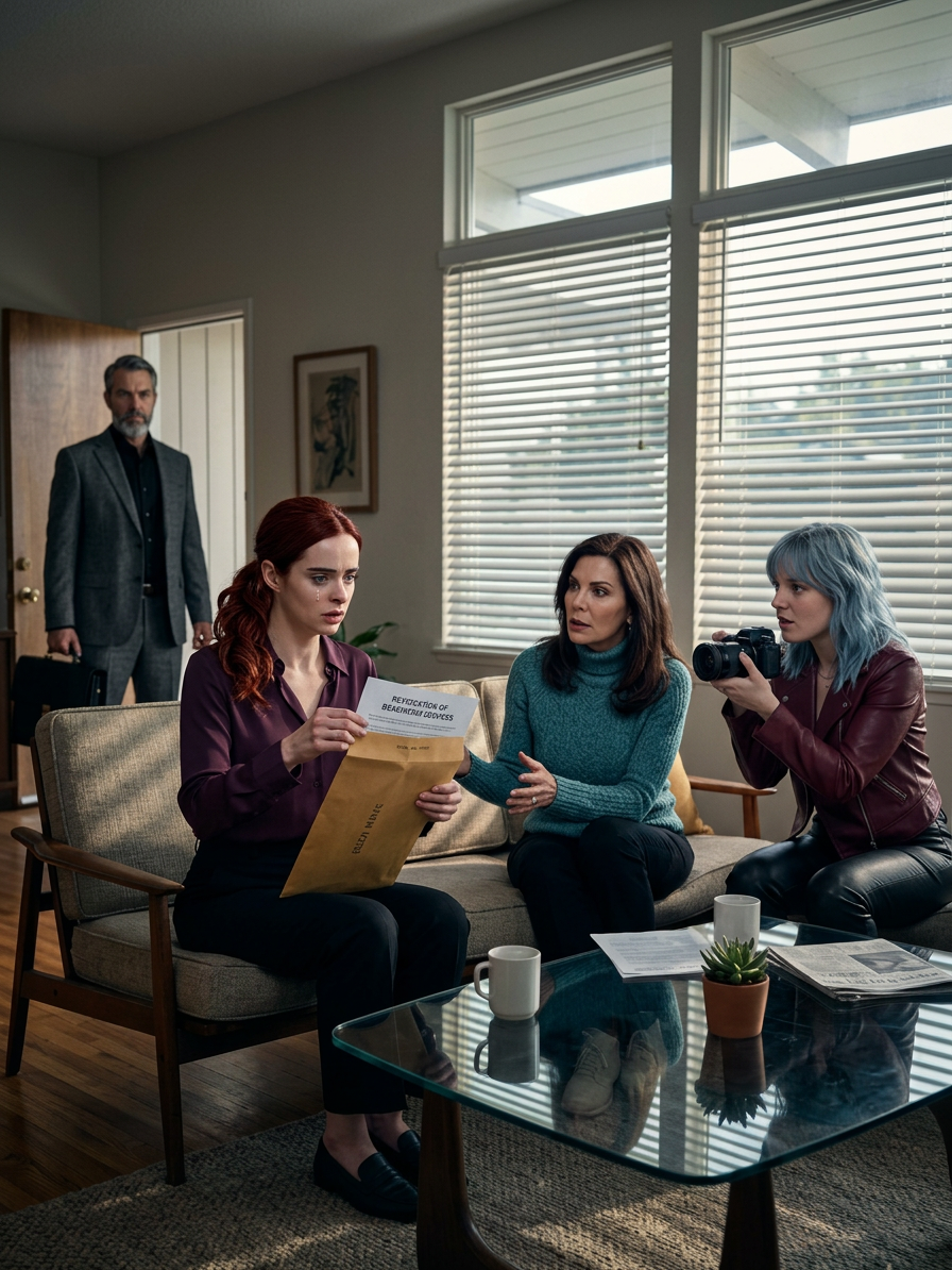 DEN NAT JEG FORTALTE MINE FORÆLDRE, AT JEG “HAVDE MISTE ALT”, SENDTE MIN MOR IKKE EN SMS – HAR DU ET GODT AF DET? – HUN SENDTE EN SMS: “VI ER SKAL TALKE PRIVAT.” JEG HAVDE BYGGET EN TECH-STARTUP FRA INGENTING OG SOLGT DEN FOR 20 MILLIONER DOLLAR, MEN MIN ADVOKAT INSISTEDE PÅ, AT JEG LYV OG SAGDE, AT JEG HAR ØDELÆGGET DET HELE … OG KL. 3:00 VIDERSENDTE MIN FÆTTER ET SKÆRMBILLEDE FRA EN PRIVAT FAMILIEGRUPPECHAT, JEG ALDRIG SKULLE SE: “DETTE ER VORES CHANCE … TRÆK I PAPIRAERNE … LAD HENDE IKKE FINDE UD AF TRUST’EN.” KL. 7:14 VAR MIN MOR VED AT INDKALDTE MIG – OG EN KUVERT MED MIT NAVN PÅ VENTEDE. JEG ÅBNEDE DEN OG SÅ ORDENE “TILBAGETRÆKELSE AF BENEFICIARERS RETTIGHEDER” … SÅ LØFTE MIN SØSTER SIN TELEFON FOR AT OPTAGE MIG, DA JEG FALDTE FRA SAMMEN – OG DET VAR, DA HOVEDDØREN KLIKKEDE ÅBNEDE …