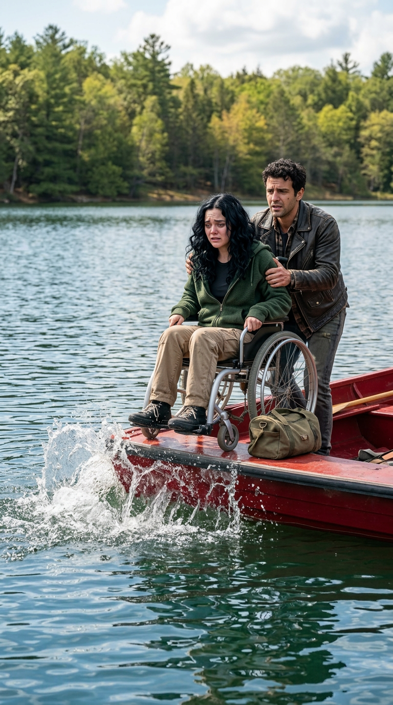 Efter min bilulykke efterlod mig kørestolsbundet, foreslog min mand snart, at vi skulle skilles. Uventet friede han derefter til en tur til en berømt sø. Henrykt indvilligede jeg. Da han var fremme ved søens centrum, lo han og sagde: “Tak for de 600.000 dollars i forsikringen, hav en god tur til helvede,” før han skubbede min kørestol i vandet. Men dagen efter modtog han et opkald.