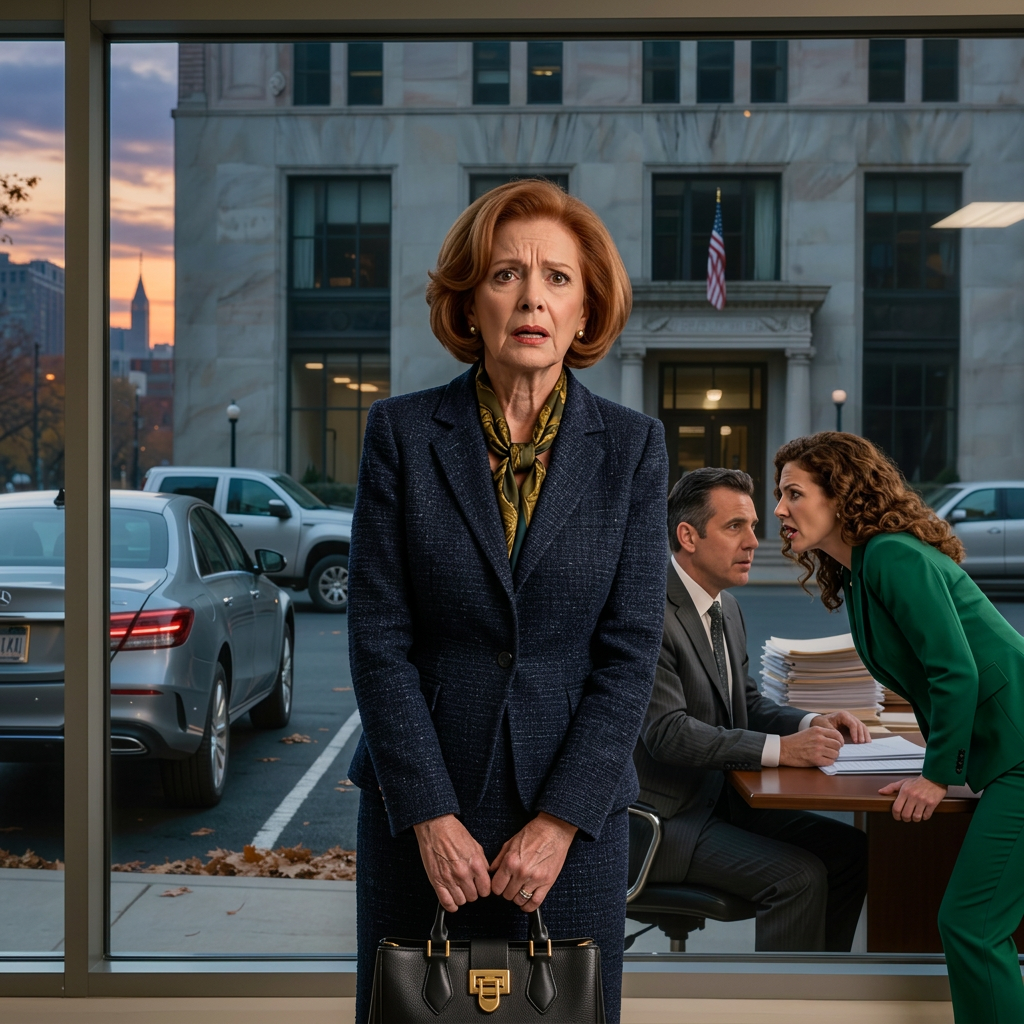 Jeg kørte forbi min søns kontor og stoppede for at sige hej. På parkeringspladsen så jeg min svigerdatters bil på en plads til ledere, selvom hun skulle være på ferie i Caribien. Da jeg passerede mødelokalet, overhørte jeg dem tale, og mit hjerte sank, da jeg indså, hvad de diskuterede …