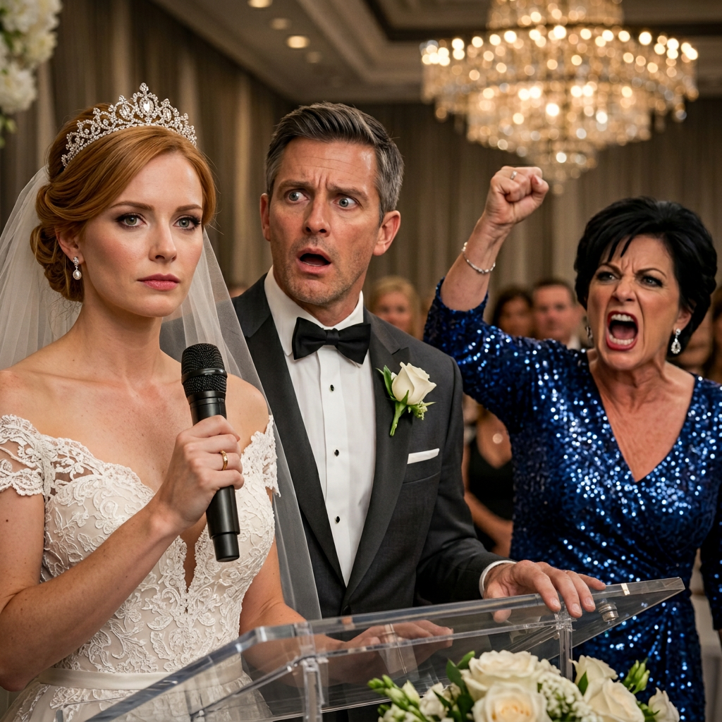 Ti minutter før brylluppet overhørte jeg min kommende svigermor tale fra højttaleren i gangen: “Har den idiot allerede underskrevet ægtepagten?” “Når ceremonien er overstået, bliver hendes sorte kort mit.” Jack grinede. “Brandon siger, at hun ikke er en hustru … “er en høne af de gyldne æg.” I det øjeblik døde den søde brud, og administrerende direktør i mig vågnede. Jeg slog op. Ti minutter senere, da jeg gik ind til ceremonien, holdt jeg mikrofonen op. “Før jeg siger ‘Ja’ … vil jeg gerne dele et par ting, min kommende svigermor lige viste mig på badeværelset.” Luften blev øjeblikkeligt kold.