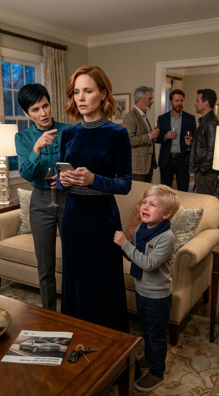 Efter jeg havde nægtet at købe en luksusbil til min søster, sagde hun skarpt: “Så fortjener din søn ikke at komme til min søns fødselsdag.” Alle brød ud i latter, som om det var den perfekte straf. Jeg hævede ikke stemmen – jeg smilede bare og sagde: “Alle får, hvad de fortjener.” De havde ingen idé om, hvad der ventede dem den næste dag.