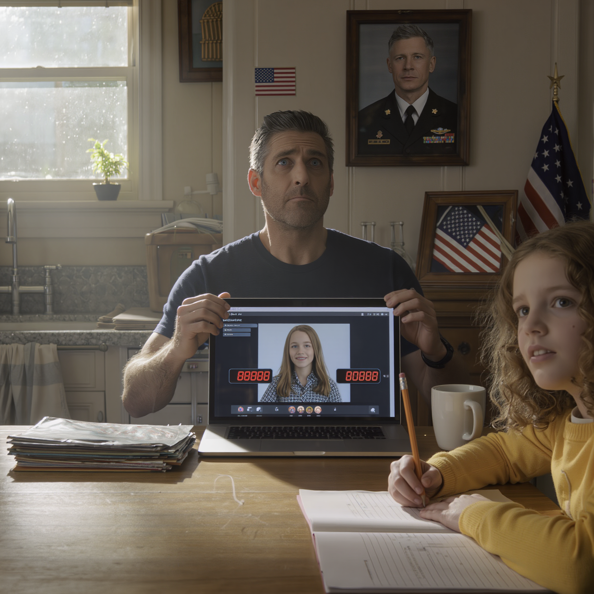 Min svigerinde postede et auktionslink, hvor der stod “Militærbøsse til salg – trænet af Navy SEAL-far”, og da jeg åbnede det, var pigen, der smilede tilbage til mig, min otteårige datter. Det nuværende bud var allerede på 2,4 millioner dollars, og uret sagde, at den, der købte hende, ville komme efter hende på mindre end seks timer.