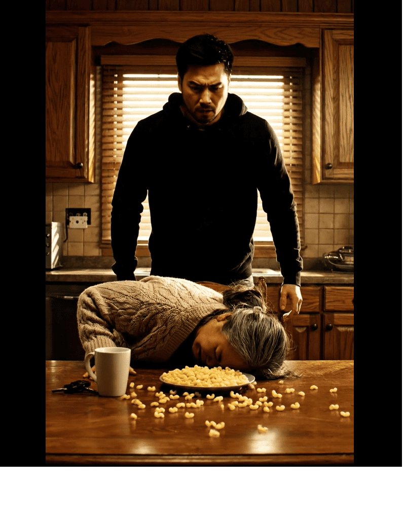 A fiam megütött, én pedig csendben maradtam. Másnap reggel pazar vacsorát főztem. Lejött a földszintre, meglátta a csipketerítőt és a sütiket, elmosolyodott, és azt mondta: „Végre, anya, megtanultad”, de az arca elvörösödött, amikor meglátta, ki ült az asztalnál…