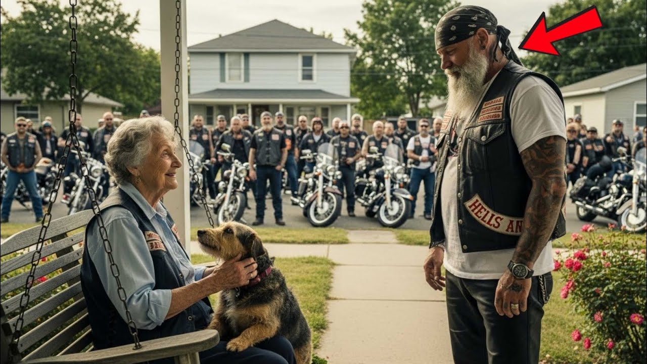 Ældre kvinde fodrede en herreløs hund uden for en bikerbar. 50 Hells Angels dukkede op ved hendes dør dagen efter.